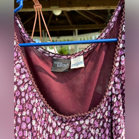 Vintage, ditzy print, sleeveless maxi dress - Picture 2 of 7